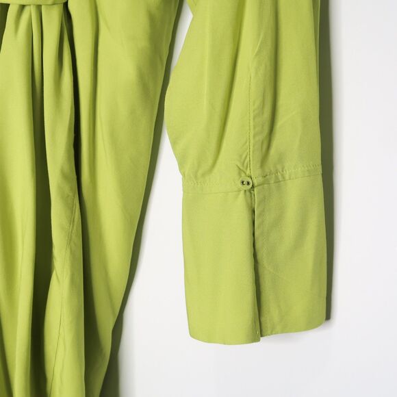 The Drop Paige Desorbo Womens Wrap Dress Plus Size 3X Lime Green Office Minimal‎ - Picture 10 of 11